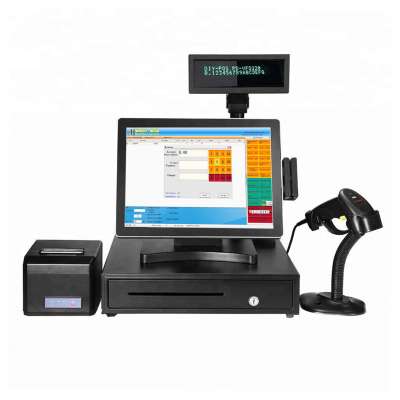 China pos terminal high quality all in one pos for restaurant supermarket retail store