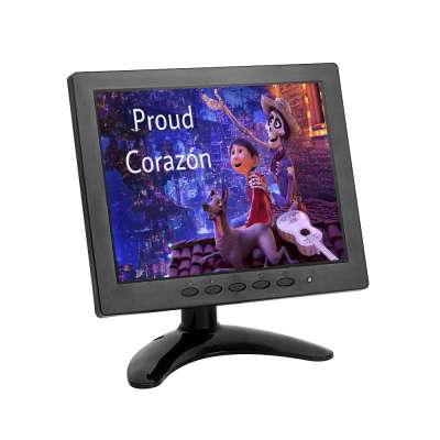 Popular high quality 8 inch desktop monitor CCTV with VGABNCHDAV interface